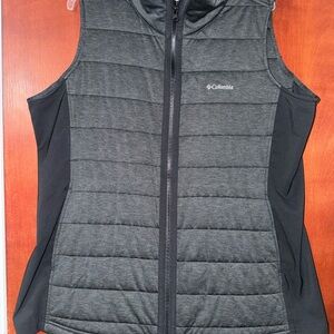 Columbia 1X Gray Quilted Vest
